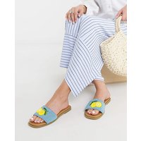 Beaded Fruit Mules Extra Wide Fit