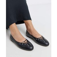 Lace Front Ballerinas Wide Fit
