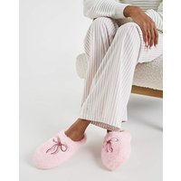 Bow Full Fluffy Slipper Extra Wide