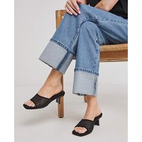 Diamante Mesh Kitten Heel Mule Wide
