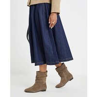 Ruched Ankle Boot Extra Wide