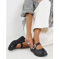 Wedged Buckle Mary Jane Extra Wide PU