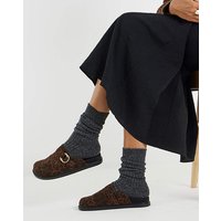 Buckle Flat Mule Wide