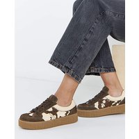 Chunky Lace Up Trainer Extra Wide