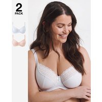 2 Pack Jane Full Cup Blush White Bras Blush White
