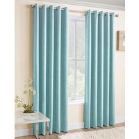 Vogue Light Filtering Eyelet Curtain SKY Blue x 183cm