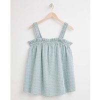 Gingham Ruched Strap Cami