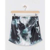 Abstract Print Satin Bandeau Top Abstract Print