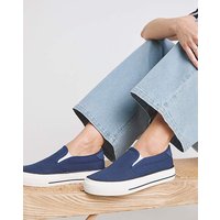 Slip On Canvas Trainer Wide