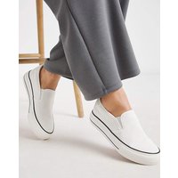 Slip On Canvas Trainer Wide