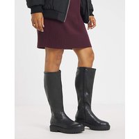 Chunky Knee High Boot Ex Wide SC PU