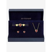 Crystal Heart Trio Set Gift Box Gold