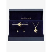 Plated Crystal Moon Set Gift Box