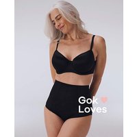 3 Pack High Waist Firm Control Knickers Black White Almond