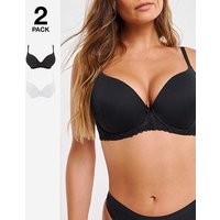 2 Pack Padded Boost Bras Black/White at JD Williams Catalogue 2 Pack Padded Boost Bras Black/White.