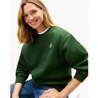 Script Fleece Sweatshirt Dark Green