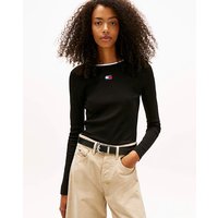 Slim Badge Rib T Shirt