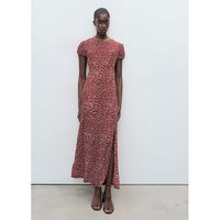 SPECKLED PRINT MIDI DRESS