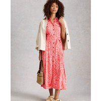 Tiff Linen Dress Coral Multi Coloured