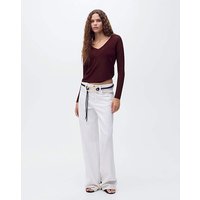 V Neck Fine Knit Sweater