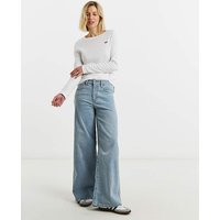 Levis 728 High Rise Wide Leg Jeans Light Wash 28 30 UK 10