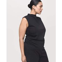 Sleeveless High Neck Ruched Top