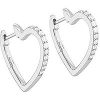 Sterling Silver Round CZ Heart Earrings at JD Williams Catalogue Sterling Silver Round CZ Heart Earrings.