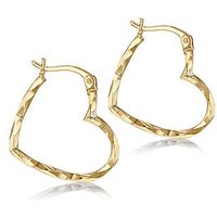 9 Carat Gold Diamond Cut Heart Earrings at JD Williams Catalogue 9 Carat Gold Diamond Cut Heart Earrings.