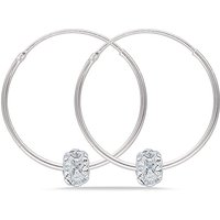 Sterling Silver Crystal Ball Hoops at JD Williams Catalogue Sterling Silver Crystal Ball Hoops.