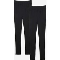 Cotton Rich 2 Pack Full Length Leggings Black Black 18R