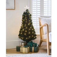 Slim Fibre Optic Christmas Tree WRM WHT FT