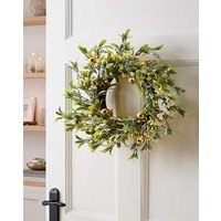 Pre Lit Mistletoe Wreath 40cm
