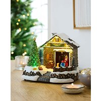Lit Santa Tree Scene