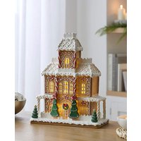 Large Lit Gingerbread House