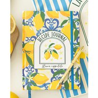 Italian Lemon Print A5 Recipe Journal