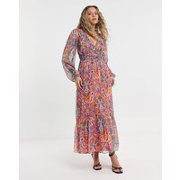 Blouson Sleeve Midaxi Dress