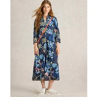 Jersey Shirt Dress Blue Multi Coloured