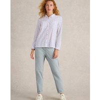 Cotton Shirt Ivory Multi Coloured