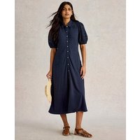 Rua Broderie Shirt Dress Navy