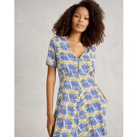 Megan Jersey Dress Blue Print
