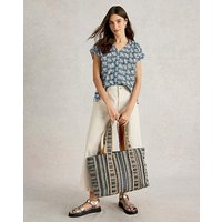Rae Organic Top Blue Print