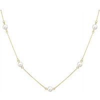 9ct Yellow Gold Pearl Station Necklace at JD Williams Catalogue 9ct Yellow Gold Pearl Station Necklace.