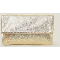 Leather Metallic Clutch ONE