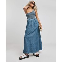 Mid Asymetric Denim Dress MID