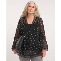 Brown Be Beautiful Chiffon Blouse Multi