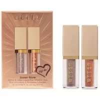Stila Inner Glow Glitter & Glow Liquid Eyeshadow Duo Gift Set Glitter & Glow in Coral Crush & Foxy Lady