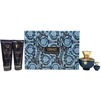 Versace Pour Femme Dylan Blue Gift Set 100ml Eau De Parfum + 5ml Eau De Parfum + 100ml Shower Gel + 100ml Body Lotion