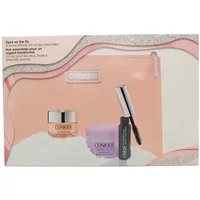 Clinique Eyes On The Fly Gift Set 3.5ml High Impact Mascara + 15ml Take The Day Off Cleansing Balm + 15ml All About Eyes Eye Cream + Pouch