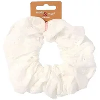 Molly And Rose Cotton Hair Scrunchie White 8153 V XL