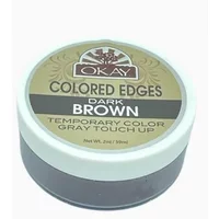 Okay Coloured Edges Grey Touch Up Dark Brown 59ml